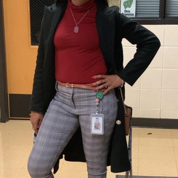 Classic black Button up Long Trench Jacket Coat - Picture 8 of 8